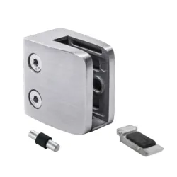 Strofix stikla turētājs 55x67 mm taisns slīpēts ar balstu, visdziļākais korpuss 38 mm, stiklam 8-12,76 mm