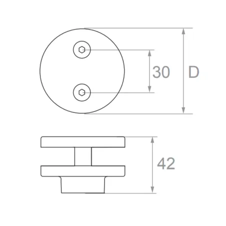 (A) Glass clamp - Middle - Flat - StroFIX