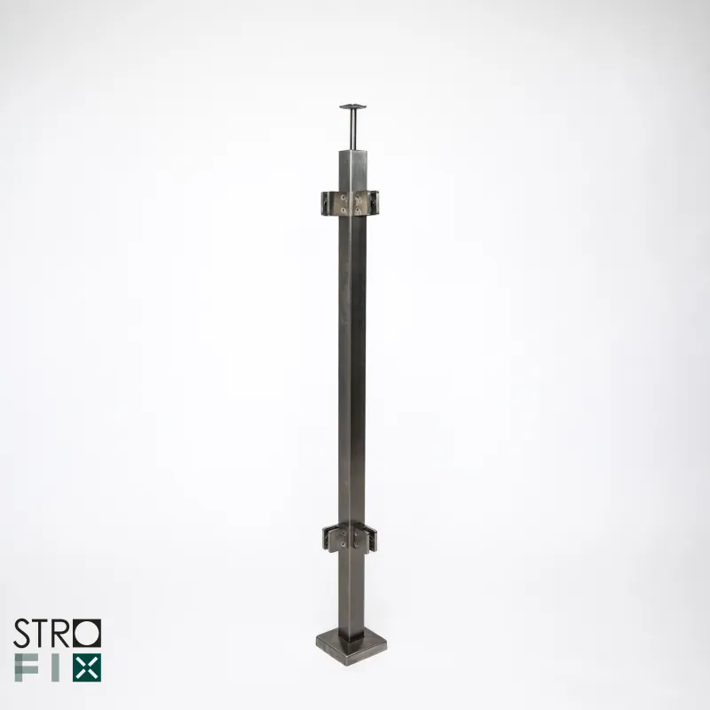 Glass railing system for a flat surface - 42.4 - StroFIX