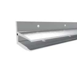 Strofix 3 m anodized aluminium glass canopy profile for fixed-in-profile mounting, +10° slope