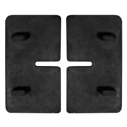Strofix EPDM rubber inlay gasket for 45x45 mm glass clamp, showing gasket profile for glass 1.5-10.76 mm