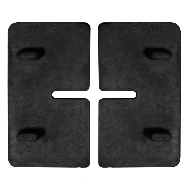 Strofix EPDM rubber inlay gasket for 45x45 mm glass clamp, showing gasket profile for glass 1.5-10.76 mm