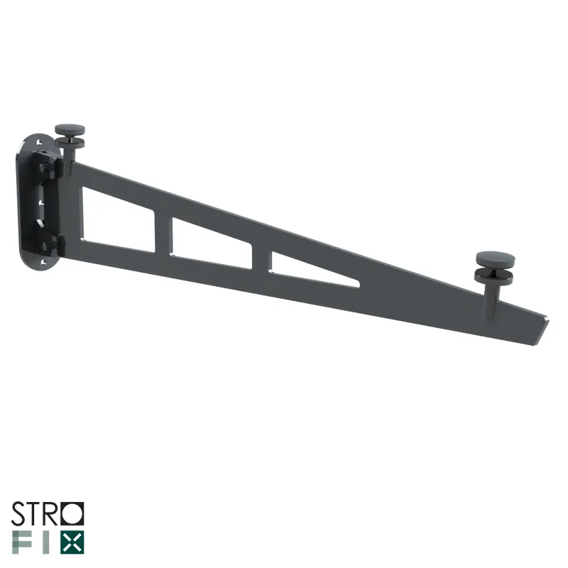 Undersupported bracket for glass canopy, 1100-1300-1