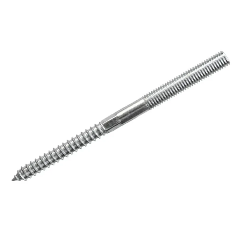 Strofix AISI 304 double-end threaded stud (hanger bolt) M8 L60 mm for wood-to-metal railing connections