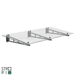 Strofix glass canopy kit on 3 steel supports