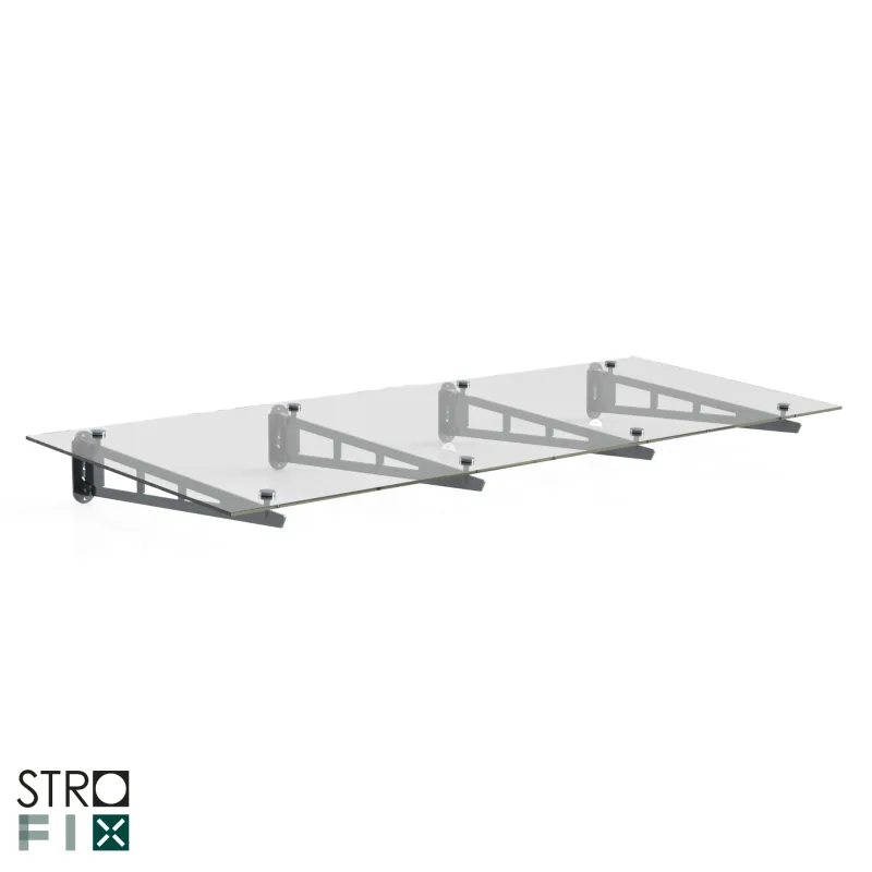 Glass canopy on 4 supports, 1150-1