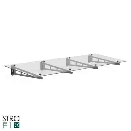 Glass canopy on 4 supports, 1150-1