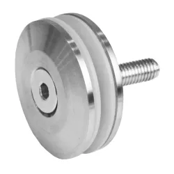 Strofix D60 stikla stiprinājums no nerūsējošā tērauda AISI304/316, slīpēts, Ø60 mm vāks