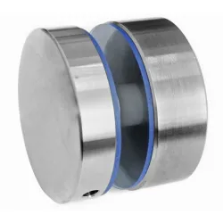 Strofix D60 spherical glass adaptor with inner thread in stainless steel AISI304, satin finish