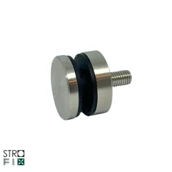 Strofix D30 stikla stiprinājums ar 6 mm distanceru no nerūsējošā tērauda AISI304, slīpēts, plakans vāks