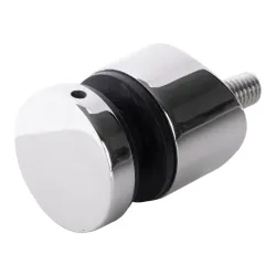 Strofix D30 polished glass adaptor for Ø42.4 mm tube in stainless steel AISI304, mirror finish
