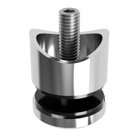 Glass adaptor D30, SS, polished, for tube Ø42.4-1