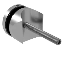 D60 tube adaptor side profile showing curved Ø42.4 mm seat, 10 mm spacer and M10 x 100 mm screw