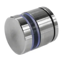 Strofix D35 adjustable glass adaptor in stainless steel AISI304, satin finish, Ø35 mm flat cover