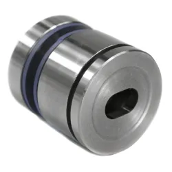 D35 adjustable glass adaptor side profile showing telescoping spacer mechanism