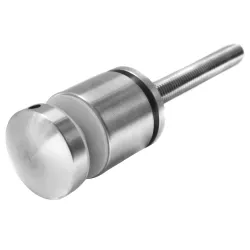 Strofix D40 spherical adjustable glass adaptor with inner thread in AISI304, satin finish