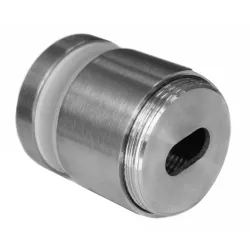 D50 spherical adjustable adaptor side profile showing telescoping spacer and M10 screw