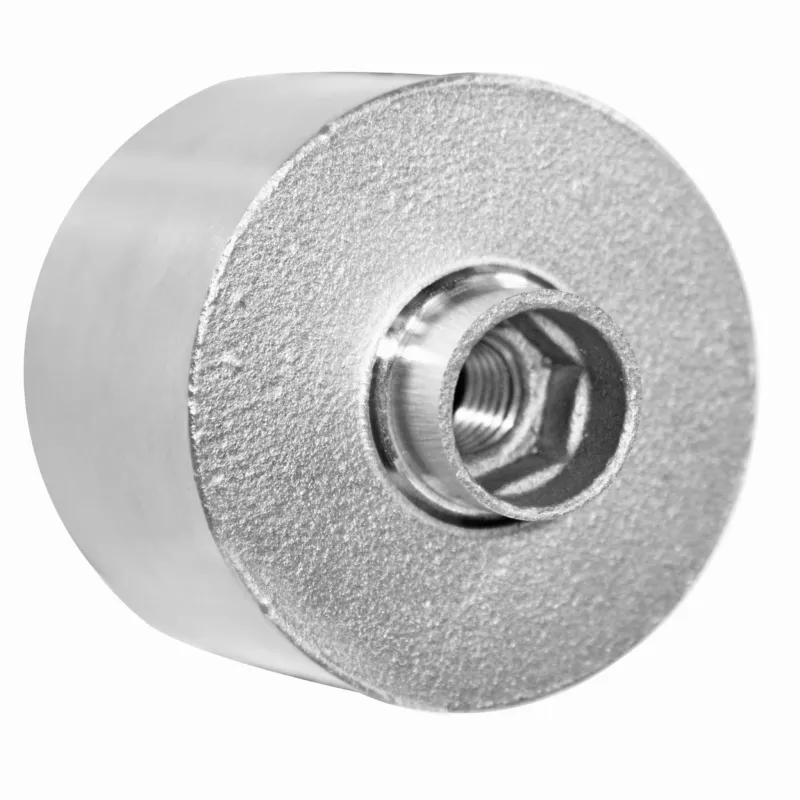 Glass adaptor D50 spherical, adjustable, SS, satin - Strofix