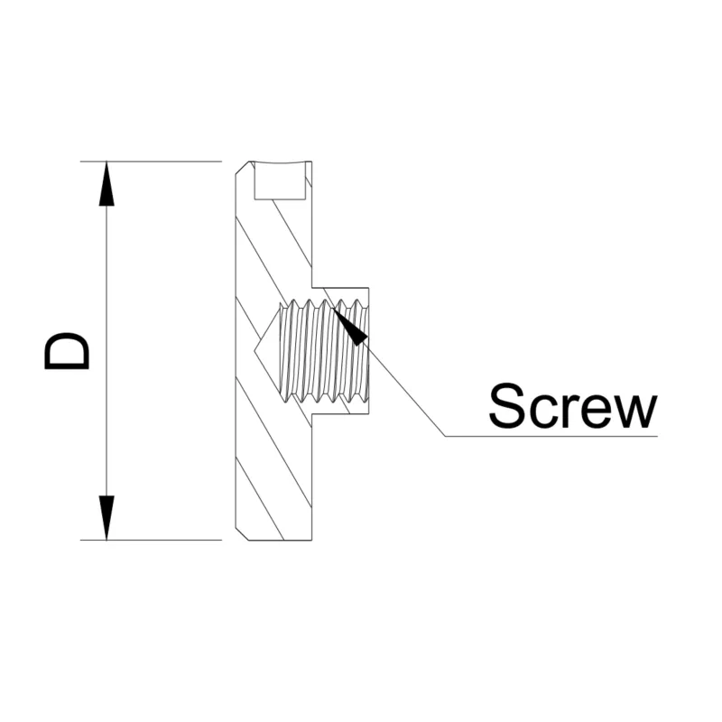 Glass adaptor - cover, D30, SS, satin.-0