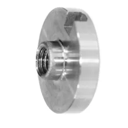 Rear view of D30 flat cover showing internal M8 thread