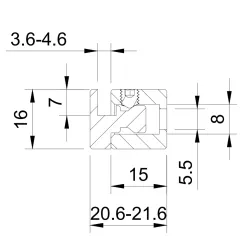 D16 sign adaptor mounted on flat surface holding a thin sign panel