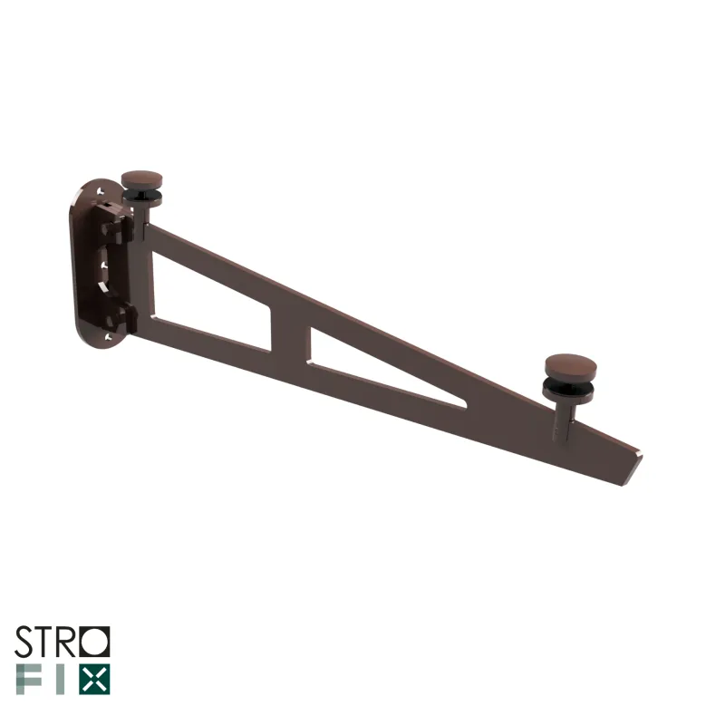 Strofix undersupported bracket for glass canopy, 900-1050 mm depth