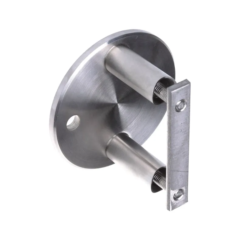 Strofix side mounting of the post 42.4 mm 100 mm satin, AISI 304 316 side fastening with round D100 plate