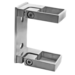 Strofix side mounting of the post 120x50 mm satin, AISI 304 side fastening for a 40x40 mm square railing post on a vertical face