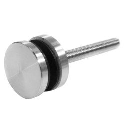 Strofix D40 stikla stiprinājums ar 10 mm distanceru no nerūsējošā tērauda AISI304, slīpēts, plakans vāks