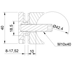 D40 tube adaptor technical  drawing