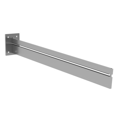 Strofix 1000 mm undersupported bracket for glass canopy in AISI 304 stainless steel with satin finish
