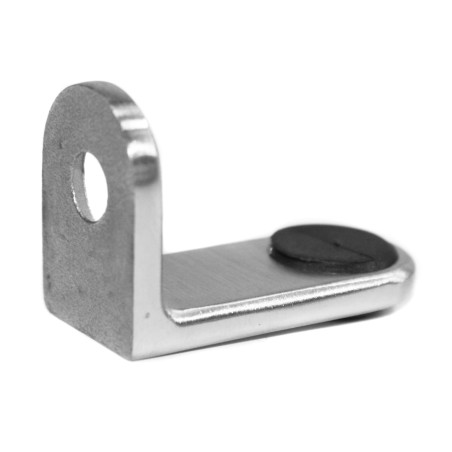 Glass Support Plate Flat 38x25 AISI304 Satin | Strofix