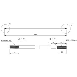 Canopy Tension Rod d10 1000/1200 mm | Strofix