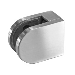 Strofix nerūsējošā tērauda stikla turētājs 40x50 mm taisns stikla paneļiem 6-10,76 mm, slīpēta virsma, priekšskats