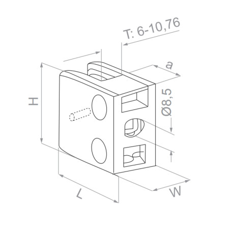 Glass clamp - Flat