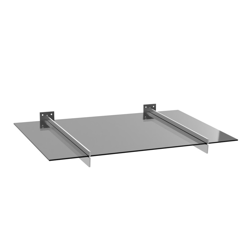 Glass Canopy on 2 Clamp Brackets 1200 mm | Strofix