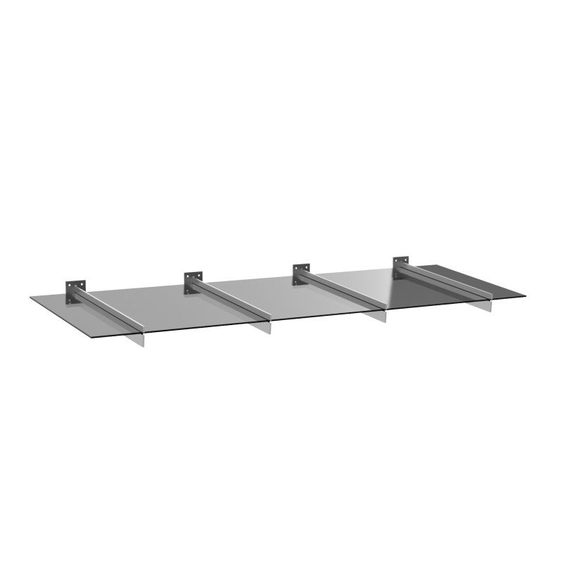 Stikla jumtiņš uz 4 konsolēm 1200 mm | Strofix