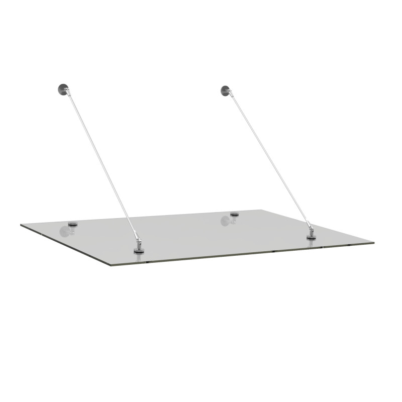 Hanging glass canopy with 2 rods, 1000 | Strofix