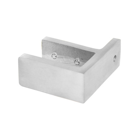 Strofix wall-mount glass clamp 48x65 AISI 316 showing direct wall mounting for glass panel