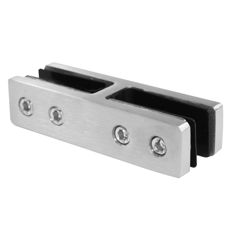 Strofix glass clamp 103x34 180° AISI 316 showing wide horizontal bar for thick glass connection