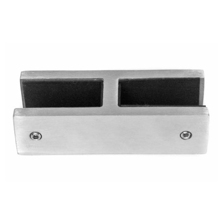 Strofix stikla turētāja 90x25 180° taisnā slīpētā sānskats ar 33 mm dziļumu biezam laminētam stiklam