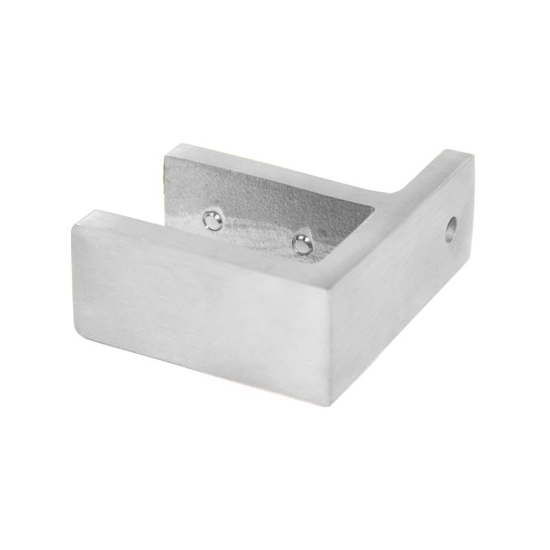 Strofix glass clamp 48x65 wall satin side view showing 34 mm depth for 16.76-17.52 mm glass