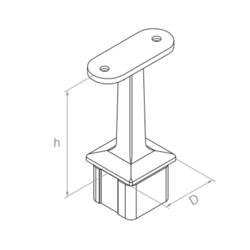 Handrail fitting - Flat
