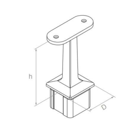 Handrail fitting - Flat