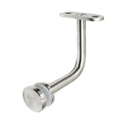 Strofix glass-mounted handrail bracket D40 showing flat saddle and compact ø40 mm base