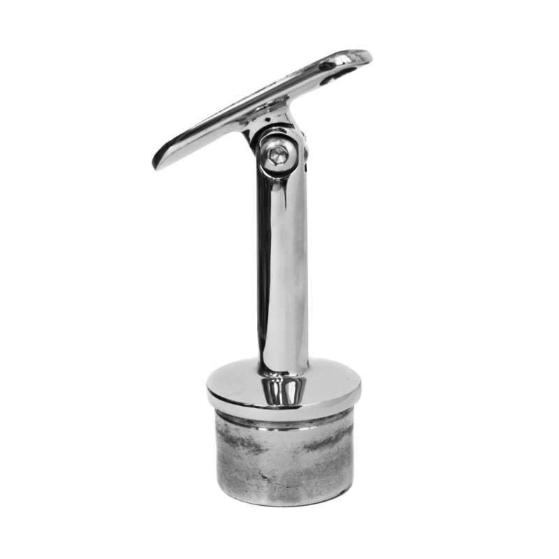Handrail Fitting Adjustable Round Ø42.4 Polished | Strofix
