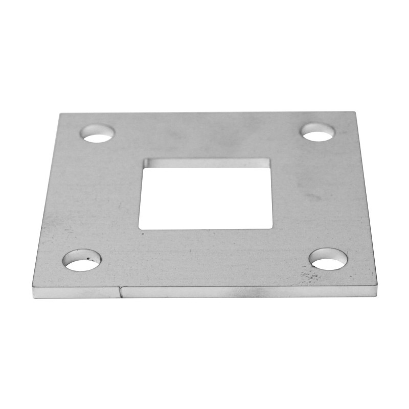 Strofix 105x105 kvadrātveida pamatnes plāksne 40x40 mm kvadrātveida staba caurulei ar skrūvju caurumiem