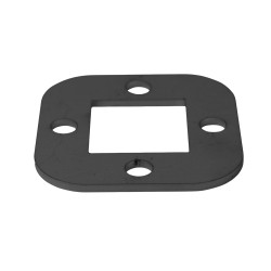 Strofix base plate for welding 40x40 / 85x85 mm raw S235 carbon steel, 5 mm thick square plate for 40x40 mm square railing post