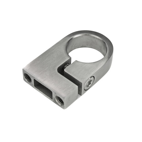 Strofix upright assembly clamp 42.4 side view showing M8 screw fixing for round railing upright