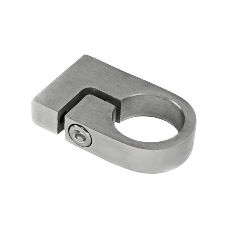 Strofix vertikālā montāžas skava 42,4 mm slīpēta, AISI 304 bezmetināšanas skava, kas satver 42,4 mm apaļu margu